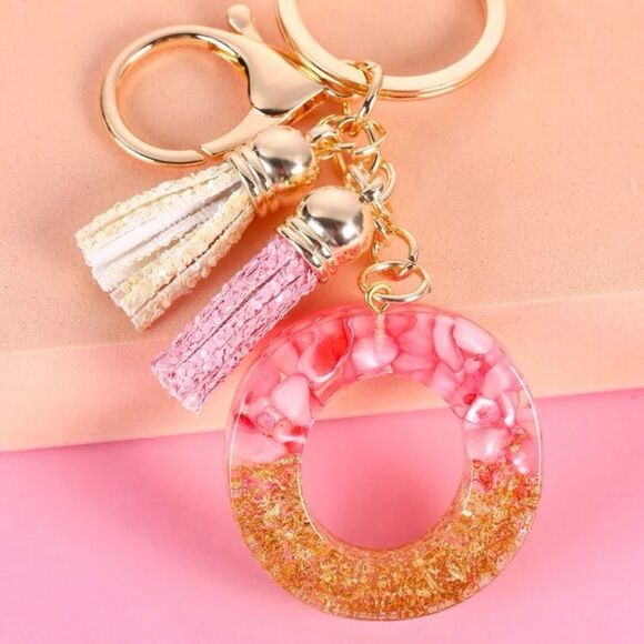 3/$25❗️Boho Letter “O” Charm keychain - Picture 1 of 3